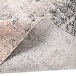 ASTERLANE Pink & Brown Geometric Shaggy Carpet image 2