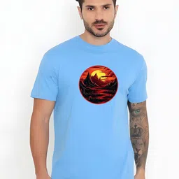 KaamBhari Graphic Printed Round Neck Regular Fit Cotton T-shirt-picture-11