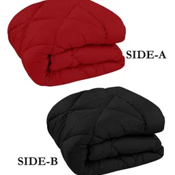 CHICERY Red & Black Geometric Heavy Winter Single Bed Comforter image 3