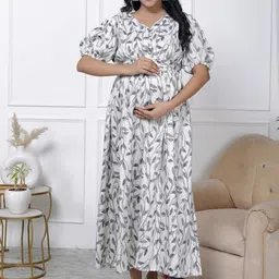 Swasti Ethnic Motifs Print Maternity Maxi Dress image 3