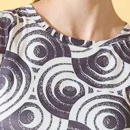 DressBerry Print Extended Sleeves Longline Top image 5