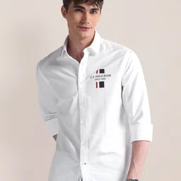 U.S. Polo Assn. Men Classic Spread Collar Solid Cotton Casual Shirt-image-26