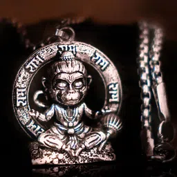 Japam Silver-Plated Bal-Hanuman Pendant With Chain-picture-39
