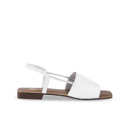 TRYME Women Textured Open Toe Flats image 2