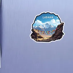 GIFTODAY Set Of 5 Blue & White Printed Decorative Magnets image 3