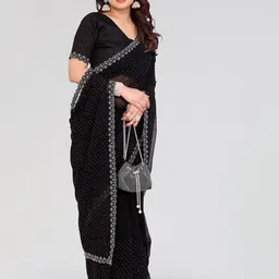 Moda Rapido Embellished Beads and Stones Satin Saree image 2