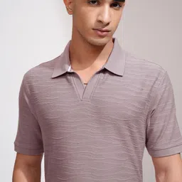 HIGHLANDER Men Self Design Polo Collar Cotton T-shirt-picture-14