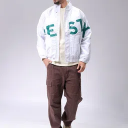 The Indian Garage Co Men Lightweight Puffer Jacket with Patchwork image 5