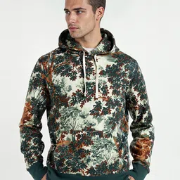 GANT Men Floral Printed Hooded Pullover Sweatshirt-image-80
