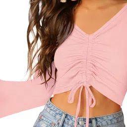 SZN Bell Sleeve Crop Top image 4