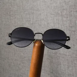 Ted Smith Unisex Grey Lens & Black Round Sunglasses with-picture-19