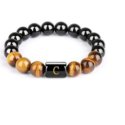 EDMIRIA Unisex C Initial Elasticated Crystals Bracelet-picture-0
