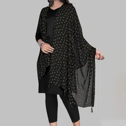 Kemza Pack Of 2 Foil Print Dupatta image 4