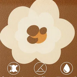 YELONA 2Pcs Brown & Beige Patterned Waterproof Heat-Resistant Anti-Slip Table Placemats image 5