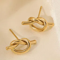QUECY Gold-Plated Quirky Studs Earrings image 2