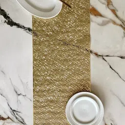 Mason Home Abstract-Patterned Waterproof Non-Slip Heat-Resistant Metallic Table Runner-picture-23