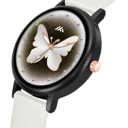 VIRAKTI Women Brass Dial & Leather Straps Analogue Watch G-13-WHITE 07 image 4