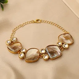 PATOLA BY VJ Gold-Plated Pearls Wraparound Bracelet image 1