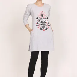 INNAYARA DIVIRTA Women Typography 2 Printed Pockets 1 T-shirt image 4