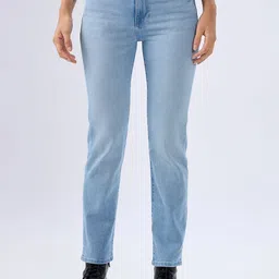 SPYKAR Women Cotton Mildly Distressed Slim Fit Jeans-image-58