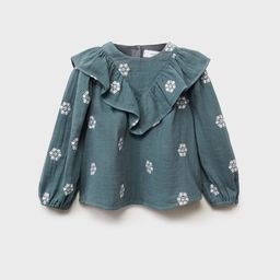 Mango Kids Girls Floral Embroidered Pure Cotton Top-picture-13