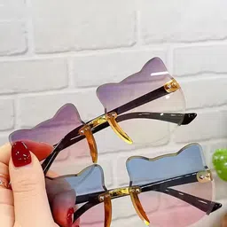 SHOP FRENZY Unisex Kids Cateye Sunglasses with UV Protected Lens image 4