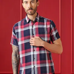 VALEN CLUB Men Tartan Checks Checked Casual Shirt-image-52