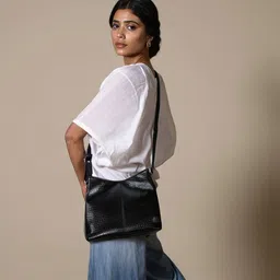 Mast & Harbour Structured Sling Bag with Tasselled-picture-47