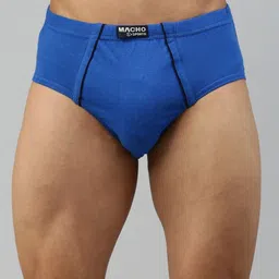 MACHO Men Pack Of 5 Solid Mid-Rise Anti Bacterial Basic Briefs image 3