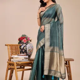 Astita Woven Design Zari Organza Saree image 2