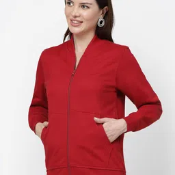 R.Code by The Roadster Life Co. Women Solid Front-Open Sweatshirt image 5