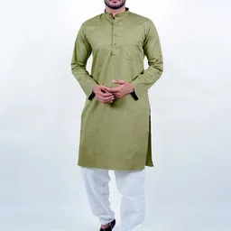 Echo Ethnic Band Collar Pure Cotton Straight Kurta-picture-31