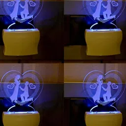 1ST TIME Red & Blue Printed Acrylic Contemporary Rectangle Shaped Wall Lamp-picture-10