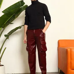 BAESD Men Relaxed Straight Fit Trousers image 5