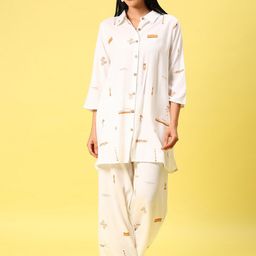 V-Mart Ethnic Printed Top With Trousers Co-Ords-picture-15