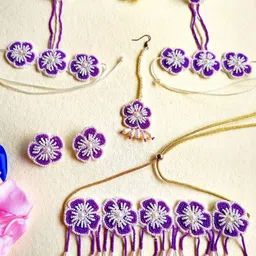 Sangria Gold-Plated Beaded Jewellery Set-image-89
