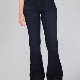 Wrangler Women Cotton Flared High-Rise Light Fade Stretchable Jeans-image-72