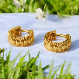 SHREE KRISHNA SHOPPING Unisex Gold-Plated Brass Earrings-picture-22