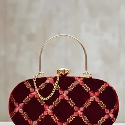 FOR THE BEAUTIFUL YOU Floral Embellished Embroidered Box Clutch-picture-32