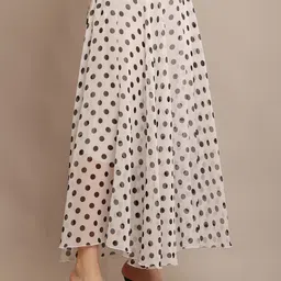 Raabta Fashion Dotted Print Midi Flared Skirt image 5