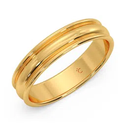 CANDERE A KALYAN JEWELLERS COMPANY Unisex 18Kt Gold Dorian Band Finger Ring - 2.60 g image 3