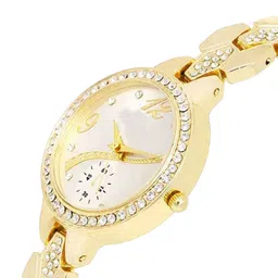 Miss Perfect Women Embellished Dial & Bracelet Style Straps Analogue Watch q149 image 3