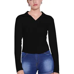 Maheshvi Women Solid Shirt Collar Long Sleeves Top-picture-13