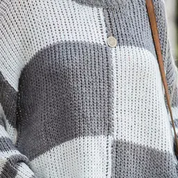 Mast & Harbour Women Colourblocked Round Neck Long Sleeves Pullover image 3