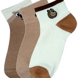 N2S NEXT2SKIN Kids Pack Of 3 Patterned Ankle-Length Socks-picture-28