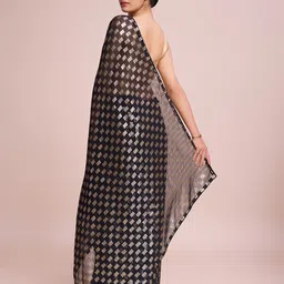 CLEMIRA Embellished Sequinned Pure Georgette Saree image 2