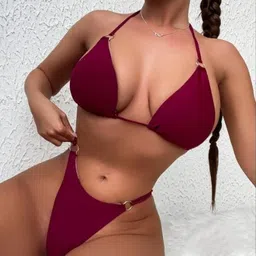 D ATTIRES Halter Neck Swim Bikini Set image 3
