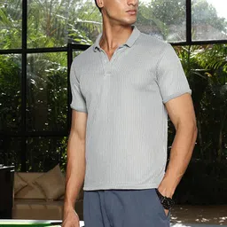 Campus Sutra Men Striped Polo Collar Slim Fit T-shirt-picture-13