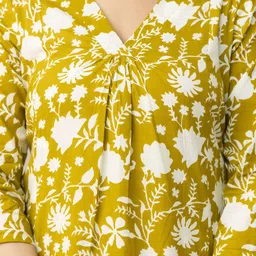 Nayo Printed V Neck Cotton Tunic With Palazzo Co-Ords image 2