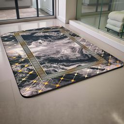 IVAZA Black 1000 GSM Silicone Bath Rugs-picture-26
